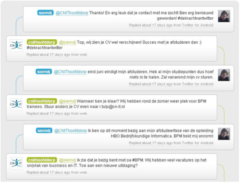 Twitter Recruitment Conversatie deel 1